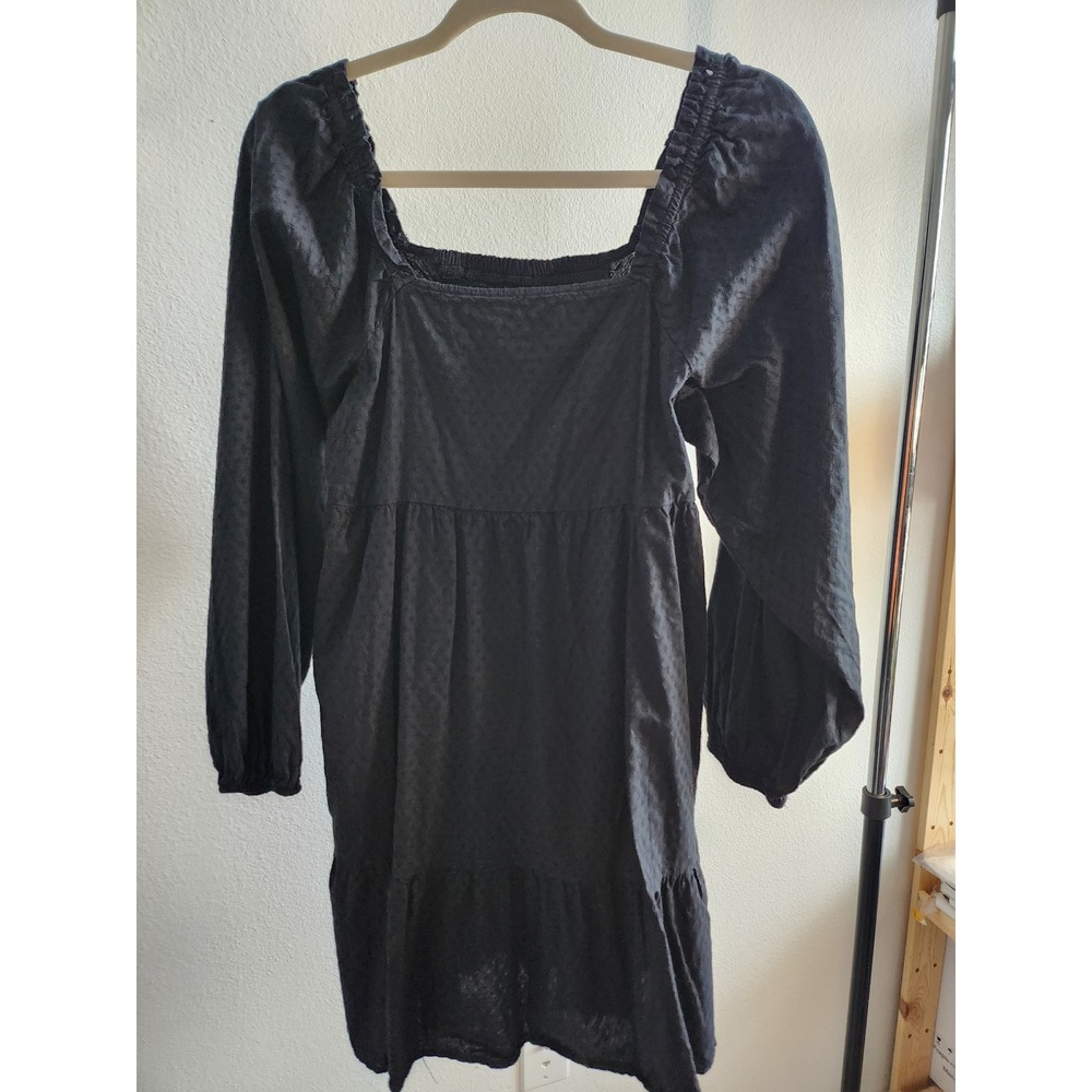 Universal Threads Black Texture Square Neck Long … - image 1